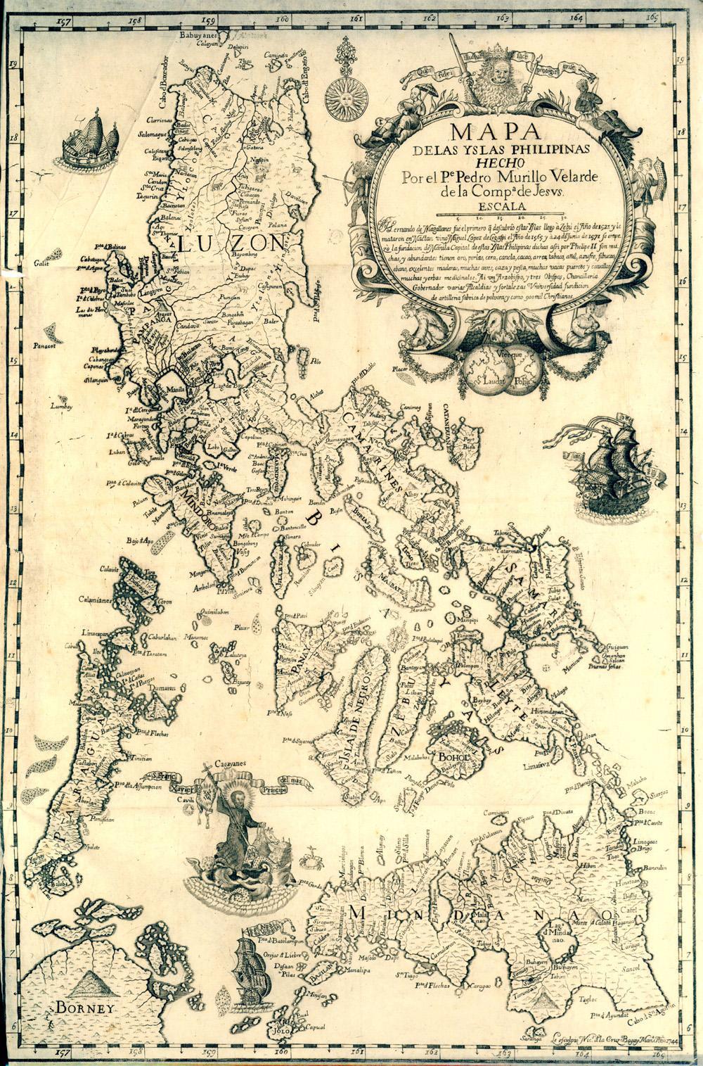 Mapa de les Filipines del pare jesuita Pedro Murillo Velarde