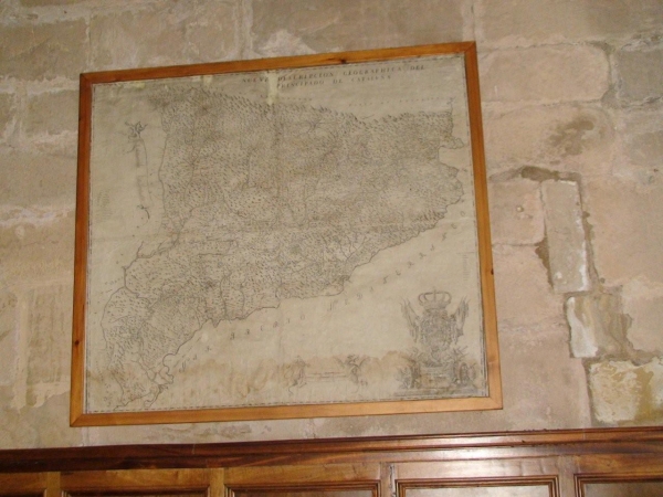 Mapa de Catalunya de 1720 del Monestir de Poblet (1/5)
