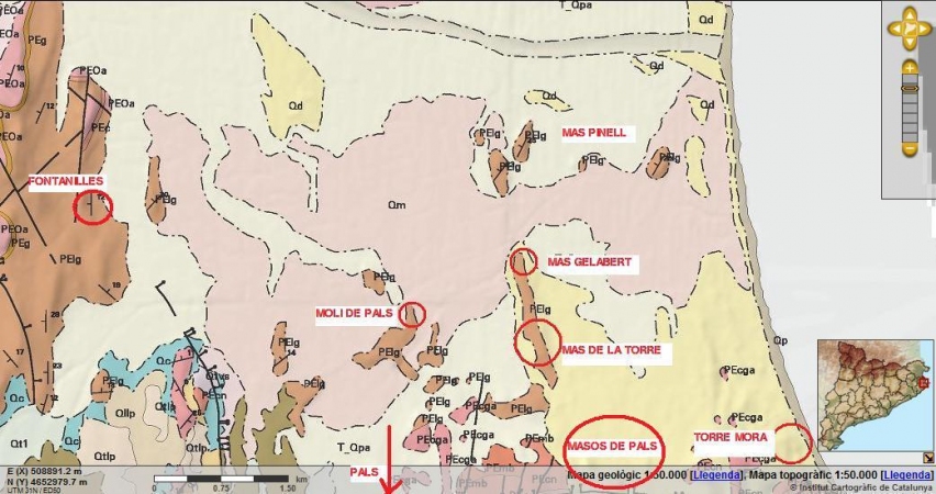 Mapa geològic de Pals