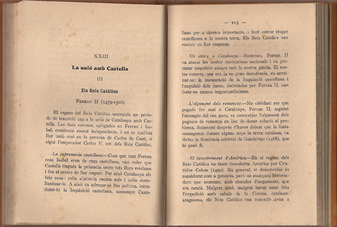 Història de Catalunya. Ferran Soldevila. Història de Catalunya. Ferran Soldevila. Pag. 102,103